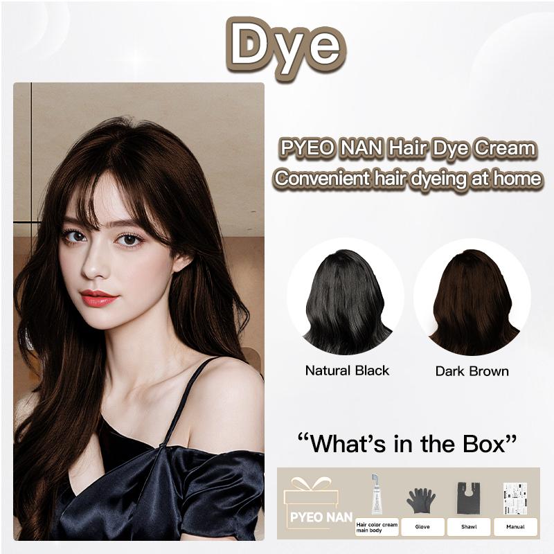 PYEONAN Unisex Hair Dye Comb, Hypoallergenic, Natural Plant Extract Without Bleaching, Instant 2 in 1 +Grey Hair Coverage and Haircare ,Grey Hair Turn to Black Color or  Drak Brown -Herbal Ingredients Hair Color 2.8Oz.  80g