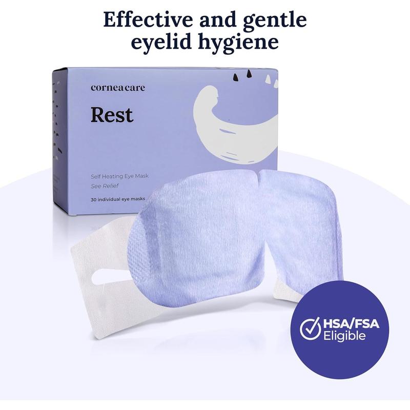 Rest: Self Heating Warm Compress for Eyes | Heated Eye Mask for Fast Relief of Dry Eyes | No Microwave Needed | Eye Treatment Relief | 30 Count