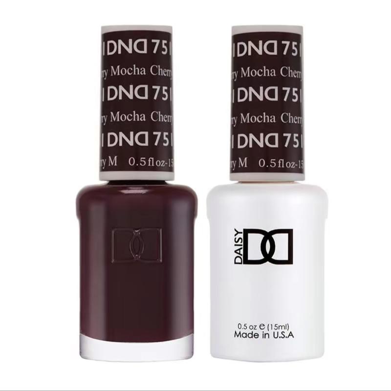 DND 751 Mocha Cherry Gel and Lacquer Duo nail care nail art dark cherry red fall color