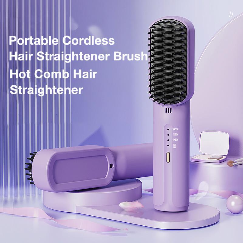 [Christmas Deals] Hair Straightener Comb Styling Tool for Frizz-Free Comfort Salon Hair waver Brush straightener