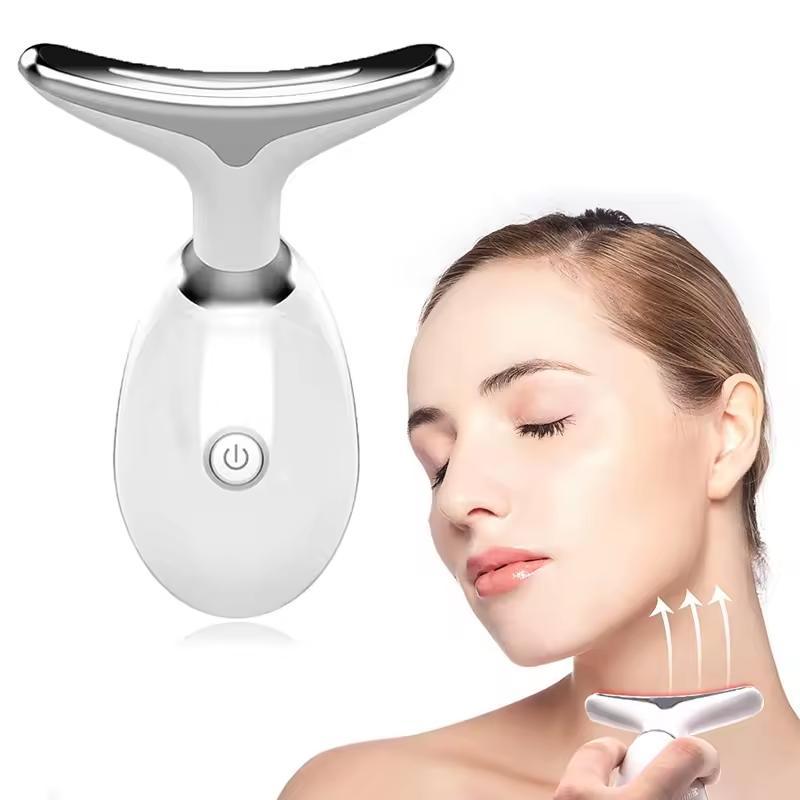 Summer Multifunctional Face Massager Neck Massager, LED Beauty Massager for Face and Neck, Neck Massager, Skin Lifting Heating Facial Beauty Massager, Travel Essentials Skincare Tools, Gift for Christmas & Fall, Winter Gift