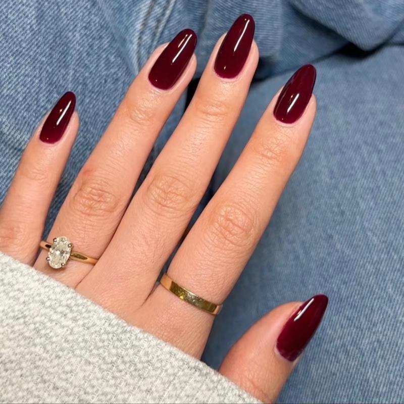 DND 751 Mocha Cherry Gel and Lacquer Duo nail care nail art dark cherry red fall color