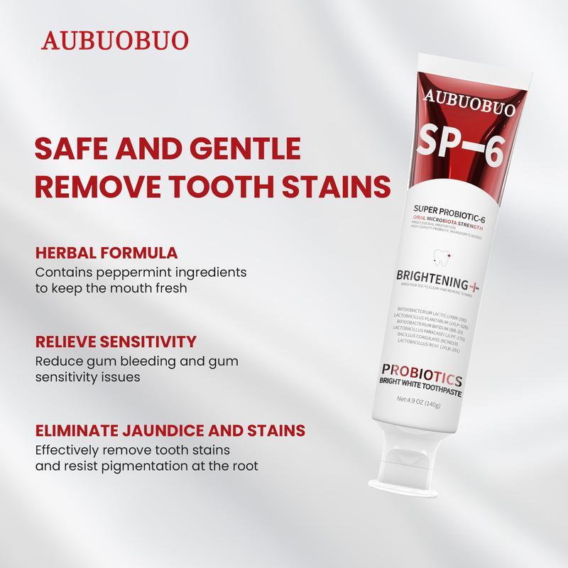 [Black Friday] AUBUOBUO SP-6 Probiotic Toothpaste Tooth Cleaning & Hygiene Stain Reduction Freshness & Care Oral Care Toothpaste