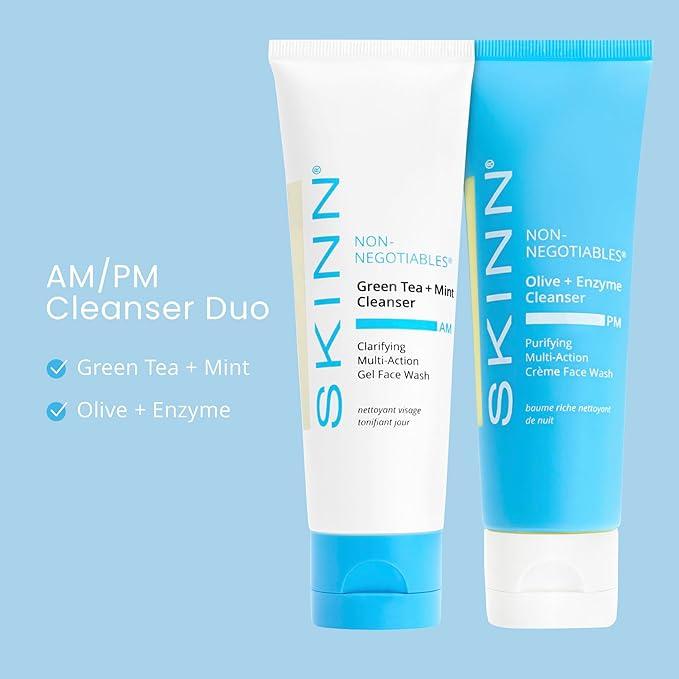 Skinn Cosmetics AM + PM Facial Cleansers - 30 Day Supply, 4 oz