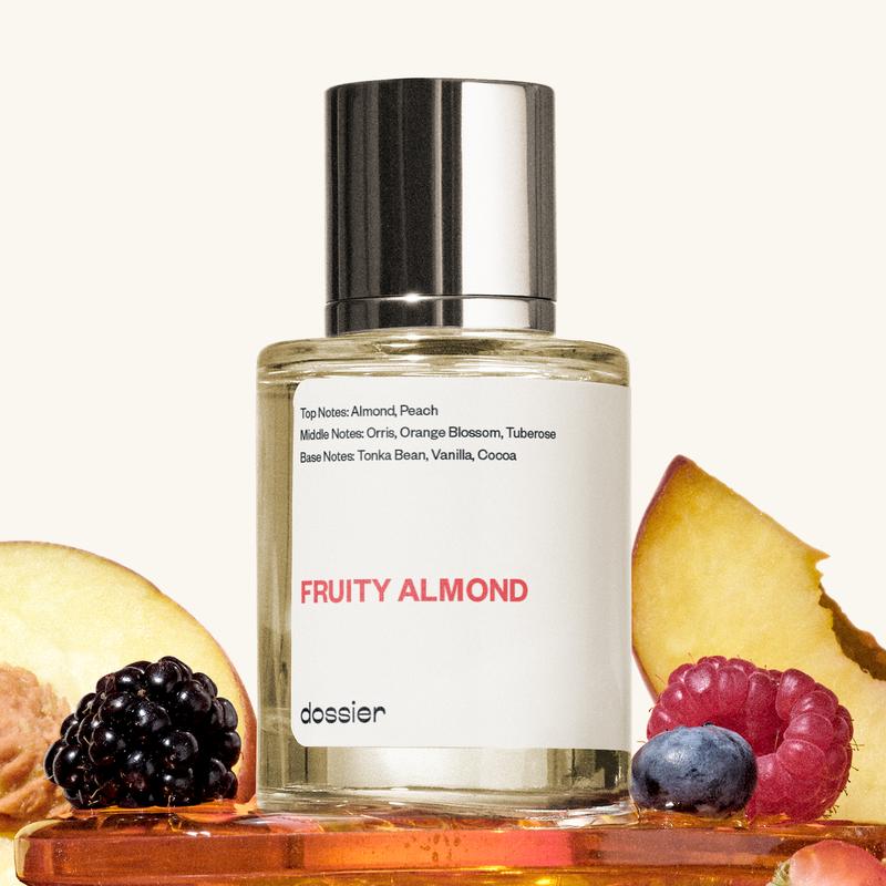 Fruity Almond, Dossier, Women Perfume, 50ml, Eau de Parfum, Almond, Peach, Orange Blossom, Tuberose, Tonka Bean, Cocoa, Vanilla