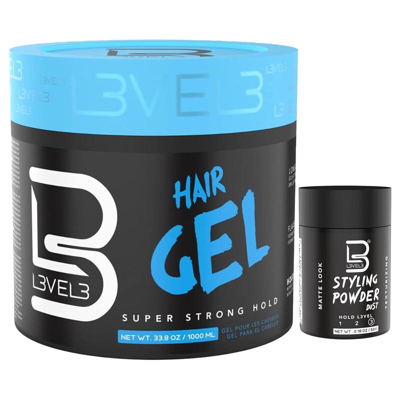 L3 - Hair Gel - Super Strong Hold - Flake Free - Long Lasting Shine - For Men and Women - Level 3 Gel - Add Volume and Texture  Scent Haircare