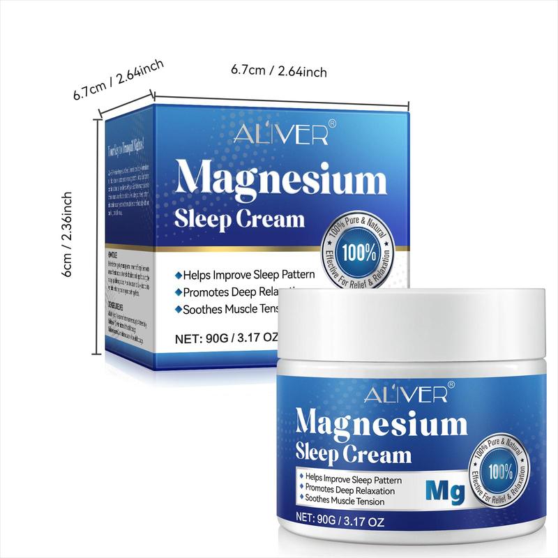 Magnesium Oil Cream, Sleep Aiding Magnesium Lotion, Night Magnesium Cream, Foot Magnesium Oil, Suitable for Legs, Arms Or Chest