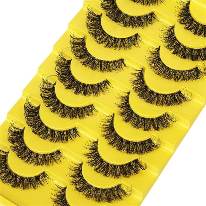 Fluffy Eyelashes, Individual Lashes, Strip Lashes, 10 Pairs 6D Eyelashes, Dramatic Lashes Eyelash Extension Makeup, Eyelashes Extensions, Summer Gift, Mini Makeup, Beetlejuice Makeup, Christmas Gift