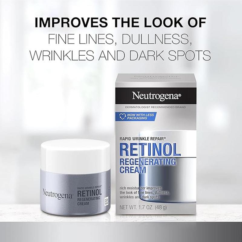 Neutrogena Rapid Wrinkle Repair Retinol Regenerating Cream, Fragrance-Free, 1.7 Oz Hyaluronic Hyaluronic Acid