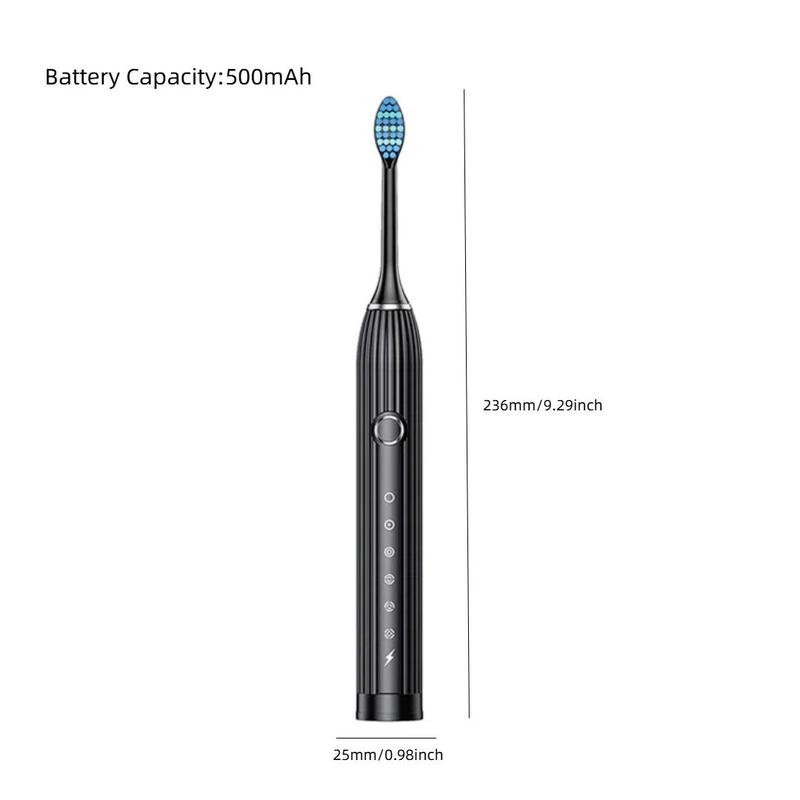 Electric Toothbrush Set, 1 Box Rechargeable Sonic Toothbrush & Replacement Brush Heads, Portable Oral Care Product for Adults