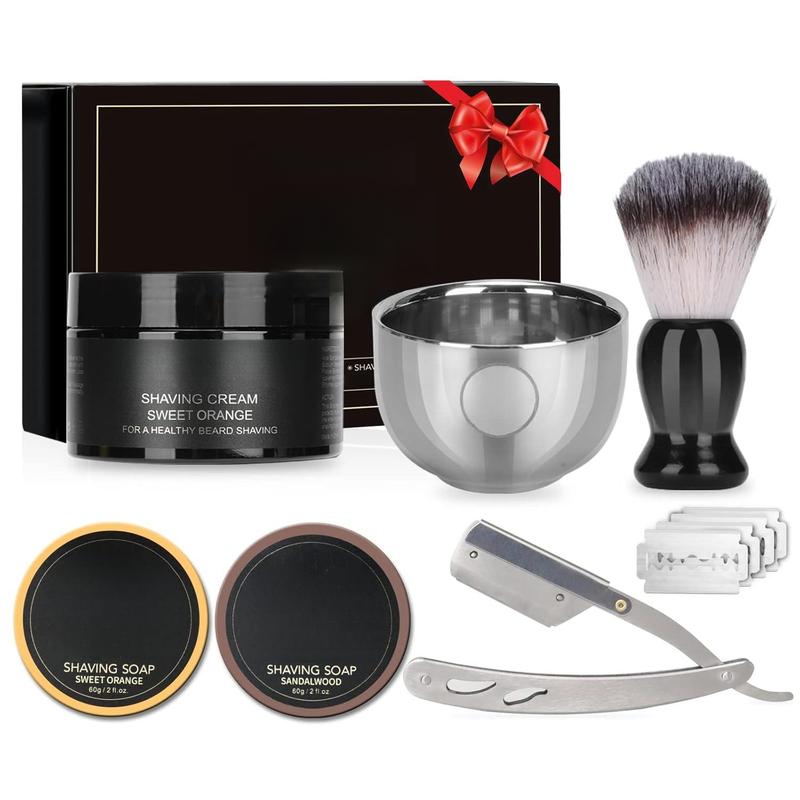 Indulge in the Luxury of the Gorgeous Premium Straight Razor Shaving Kit! This Stunning Kit is Packed with All the Essentials for a Classic Shaving Experience. It Boasts 2 Packs of Rich Shaving Soap, a Sleek Straight Edge Razor, Luxurious Shaving Cream