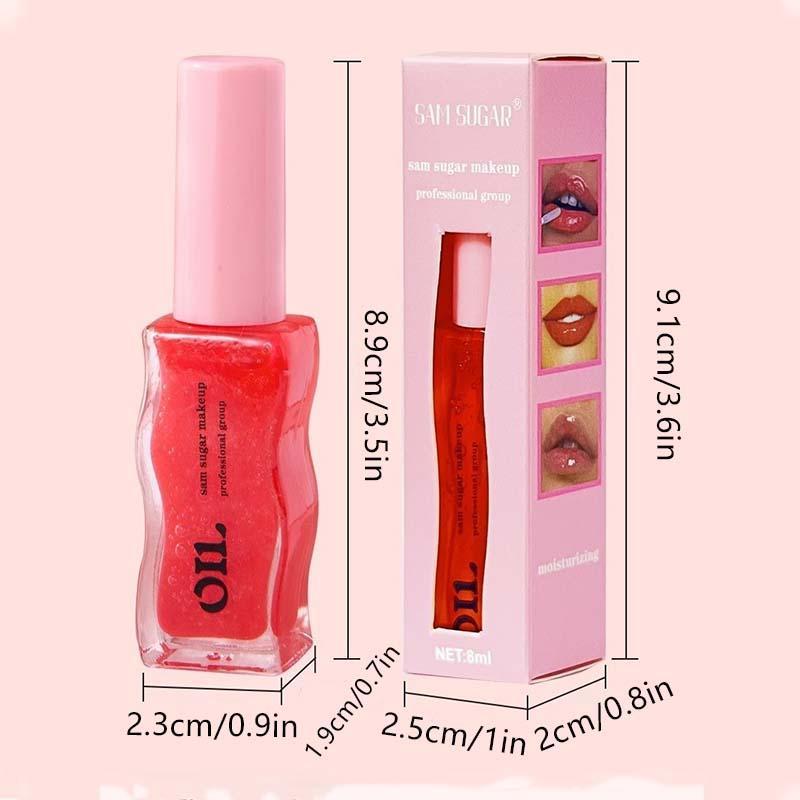 Fruit & Honey Essence Lip Oil, 3 Counts set Long Lasting Moisturizing Light Lip Lines Lip Protectors, Transparent Lip Glaze for Women & Girls, Christmas Gift