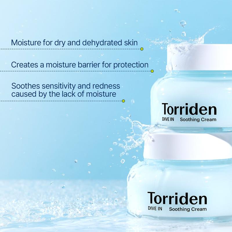 [Torriden Official Shop] DIVE-IN Hyaluronic Acid Soothing Cream 100ml | Revitalizing Facial Moisturizer for Sensitive, Dry Skin