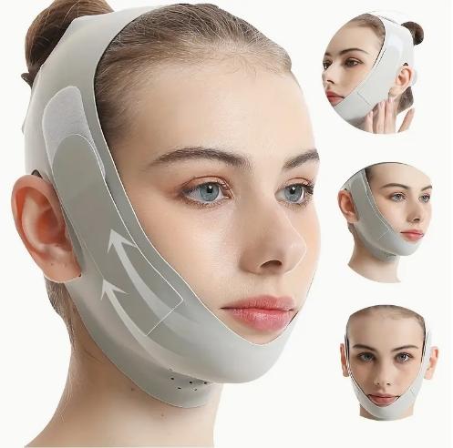 Chin Strap for Sleeping Double Chin Reducer Reusable V Line Lifting Mask with Chin Strap for Women,Face Lift Prevent Sagging, Jaw Exerciser korean facemask Comfort Skincare