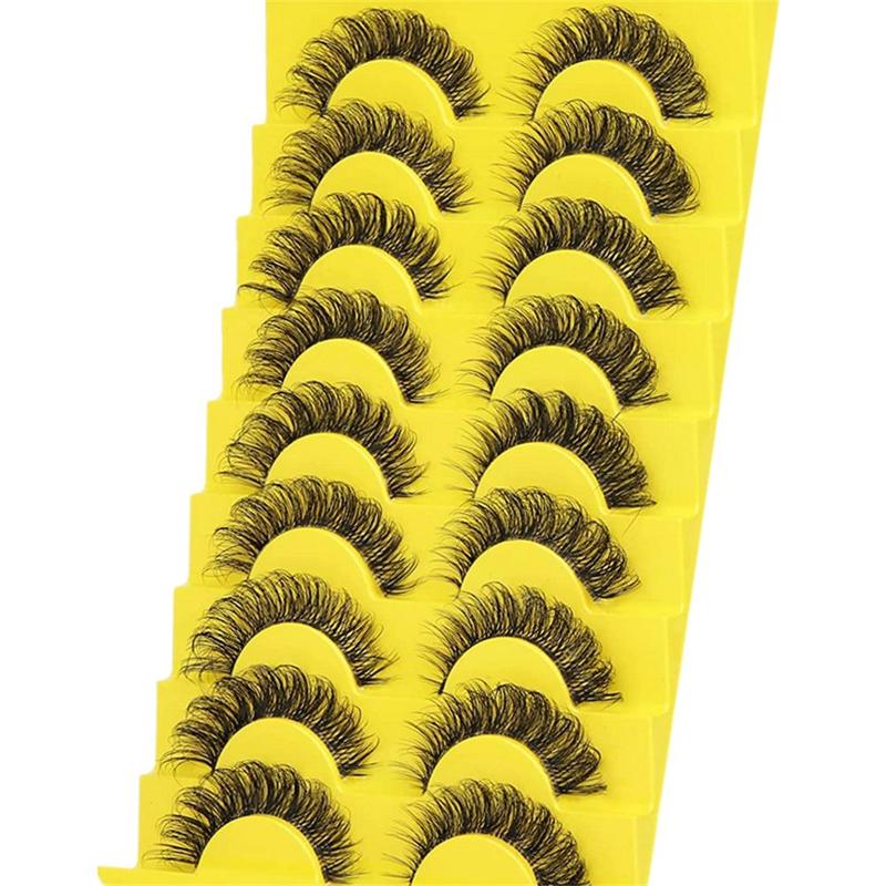 Fluffy Eyelashes, Individual Lashes, Strip Lashes, 10 Pairs 6D Eyelashes, Dramatic Lashes Eyelash Extension Makeup, Eyelashes Extensions, Summer Gift, Mini Makeup, Beetlejuice Makeup, Christmas Gift