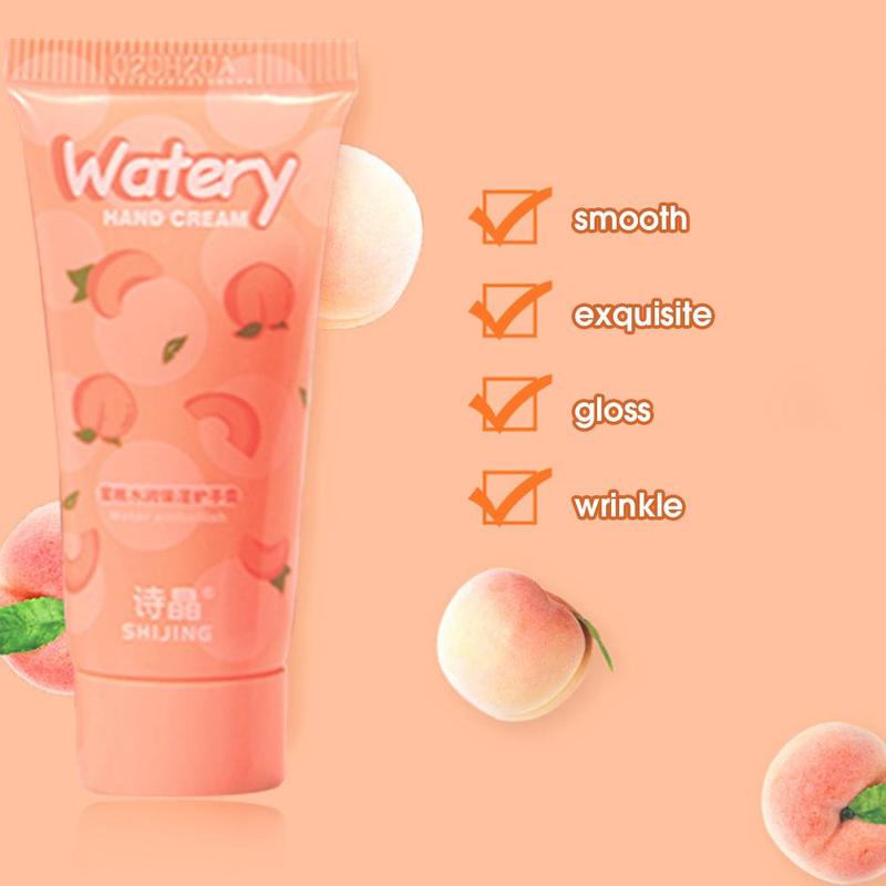 Peach Moisturizing Hand & Lip Care Set, 2 Counts set Long-lasting Anti-cracking Fruit Flavored Lip Balm & Hydrating Hand Cream, Skincare Product For Daily Use, Summer Gift