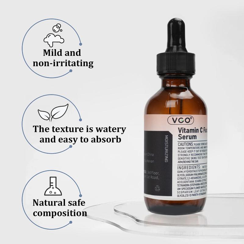 VGO Vitamin C Facial Serum Essence,30ml Skincare Cleanser-B3 Skin Repair Comfort Cleansing Facial Wash