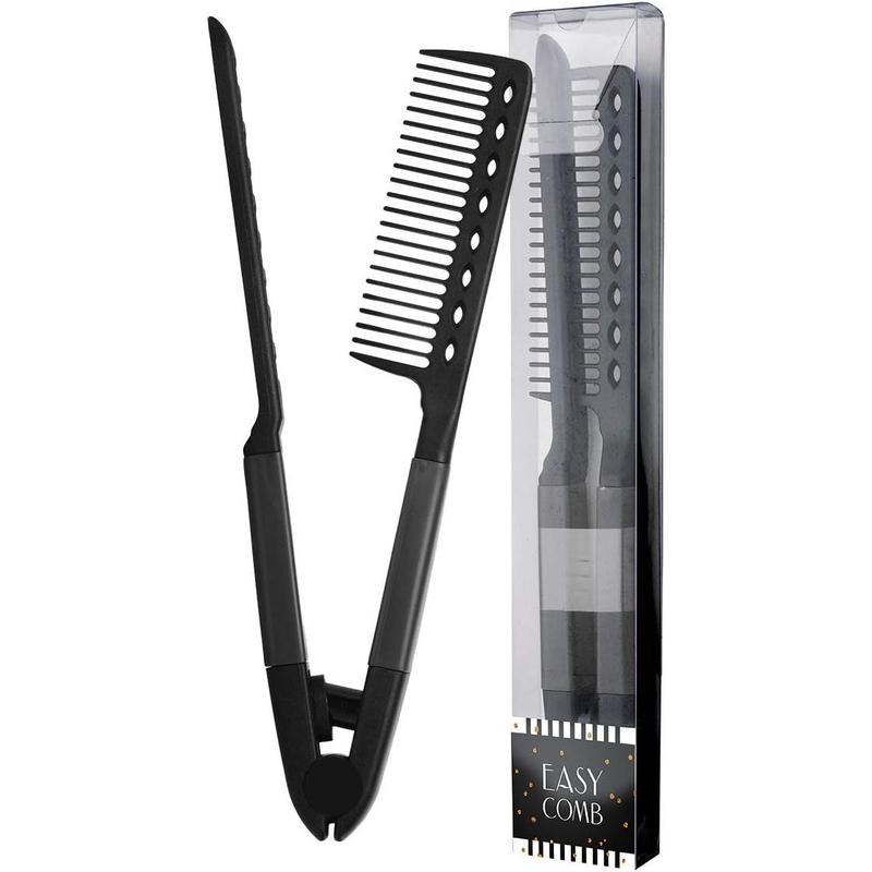 Hair Comb For Straightening - Protects Hands - No More Knots - Styles Like A Pro - Versatile Hair Styling Comb - Travel Friendly (Black, Plastic, Dry Hair, 1 Count Pack of 1)