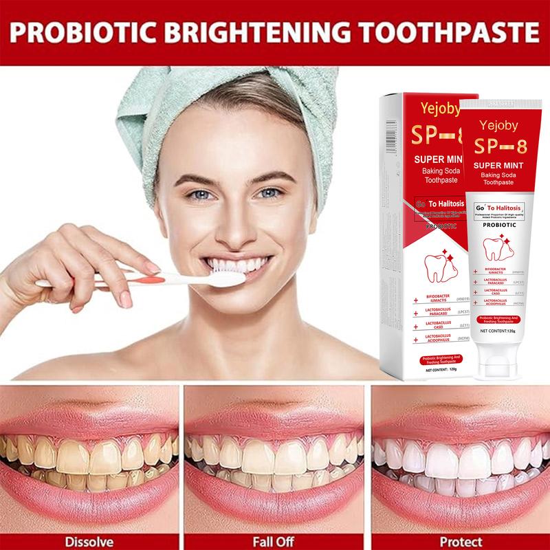 Probiotic Toothpaste, Free of Fluoride, Hydroxyapatite, Anti plaque, Oral Health Management triple whitening,SP-8,SP-6,SP8,SP6