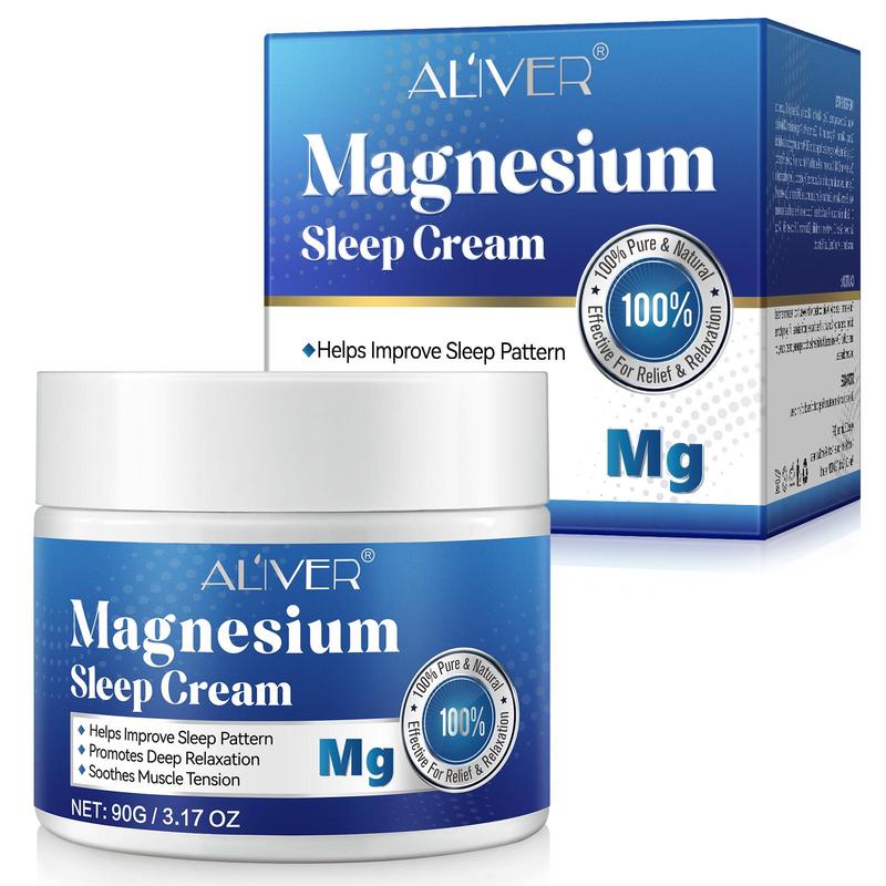 Magnesium Oil Cream, Sleep Aiding Magnesium Lotion, Night Magnesium Cream, Foot Magnesium Oil, Suitable for Legs, Arms Or Chest