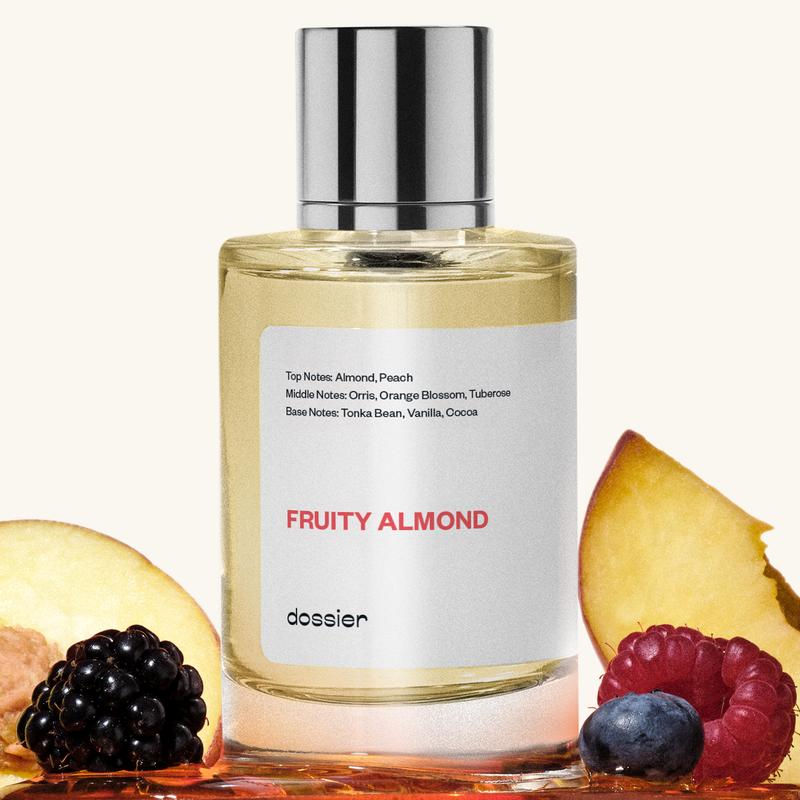 Fruity Almond, Dossier, Women Perfume, 50ml, Eau de Parfum, Almond, Peach, Orange Blossom, Tuberose, Tonka Bean, Cocoa, Vanilla