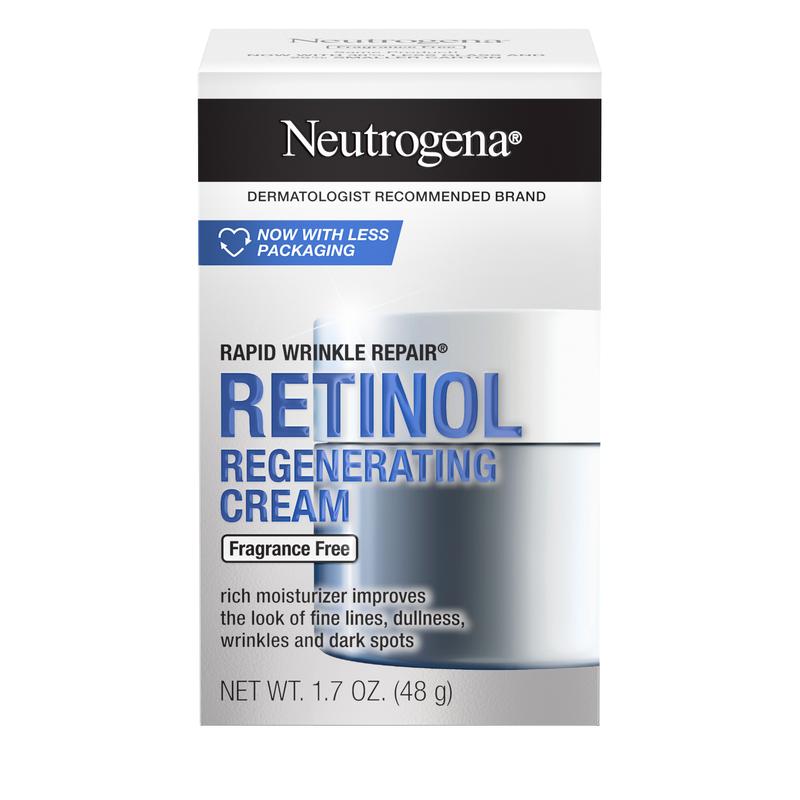 Neutrogena Rapid Wrinkle Repair Retinol Regenerating Cream, Fragrance-Free, 1.7 Oz Hyaluronic Hyaluronic Acid