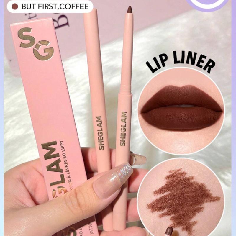 SHEGLAM So Lippy Lip Liner-But First,Coffee Creamy Matte Lip Liner Pencil High Pigment Not Easy To Fade Silky Smooth Matte Contour Tint Lip Makeup Lip Liner Xmas Christmas Gift Winter Pink Halloween Thanksgiving Christmas Decor Party Beach Travel