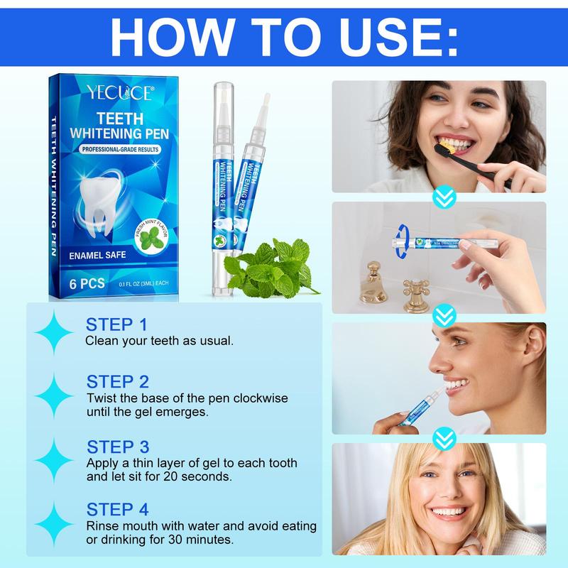 Teeth Whitening Kit, 2 Counts set Teeth Cleaning Kit Including Teeth Whitening Pen & Whitening Strips, Daily Use Oral Care Products, Dental