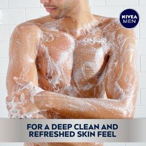 NIVEA MEN DEEP Active Clean Charcoal Body Wash, 30 fl. oz. Pump Bottle