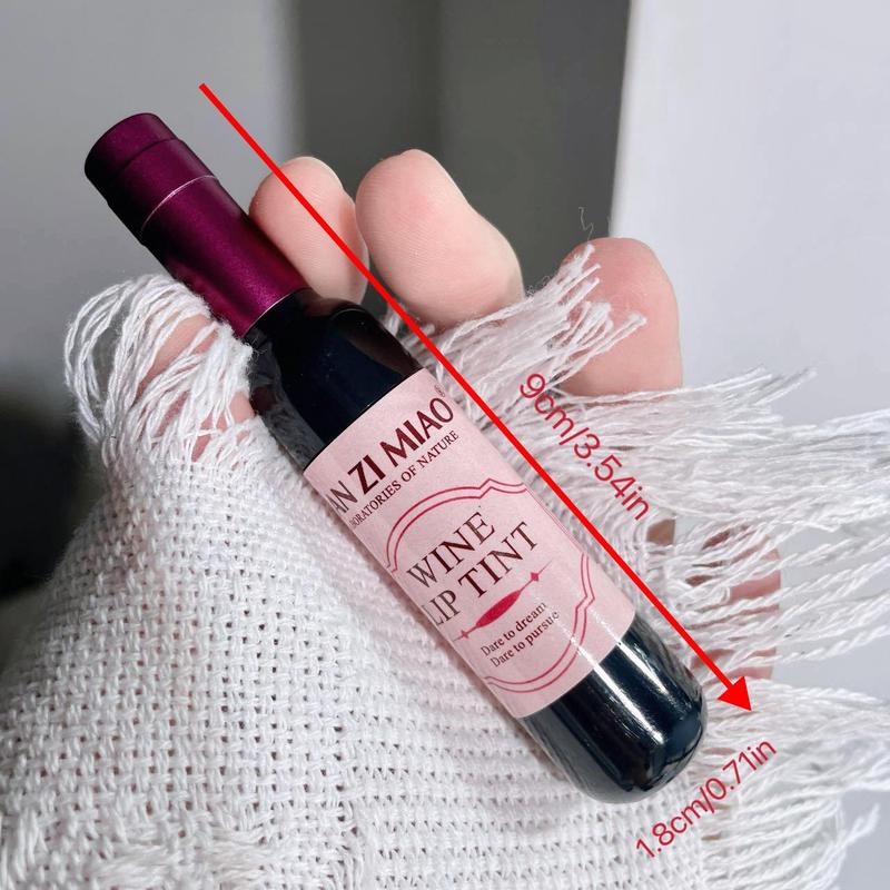 Wine Bottle Shaped Lip Tint, 1 Count Long Lasting Liquid Lipstick, Moisturizing Lip Gloss, Glossy Lip Glaze Stick, Plumping Lip Oil Lip Stick, Christmas Gift