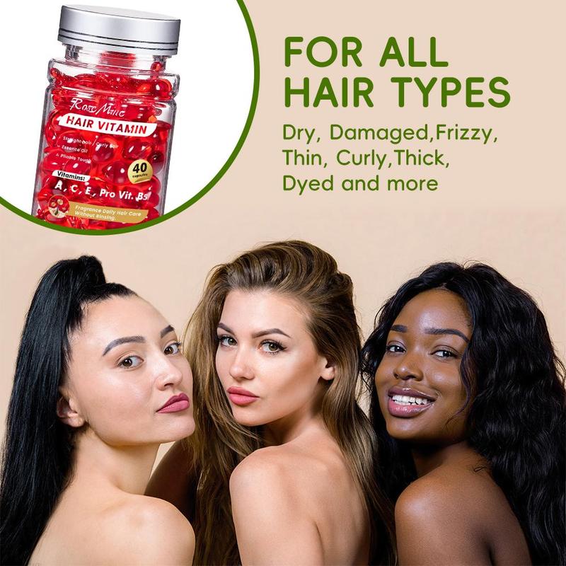 Vitamin Hair Essence Oil Capsules, Nourishing Hair Care Oil Capsules for Strengthening Hair, Natural Hair Care Products for Summer Gifts