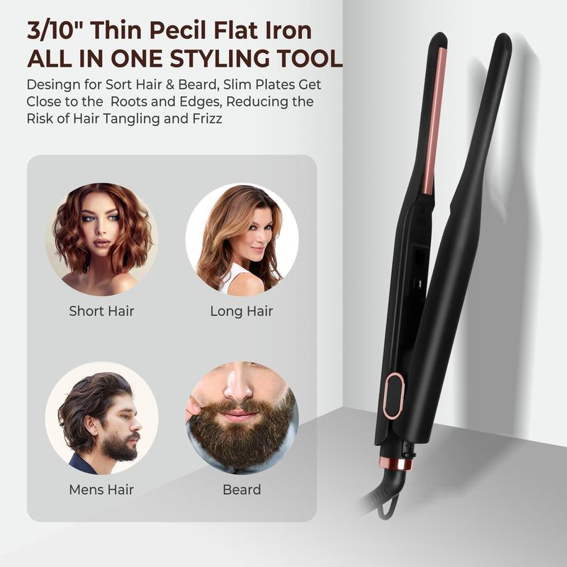 Ceramic Heated Hair Straightener, Hair Straightening Iron, Hair Styling Tool for Women & Men, Professional Hair Styling Tool for Home & Salon Use, Christmas Gift