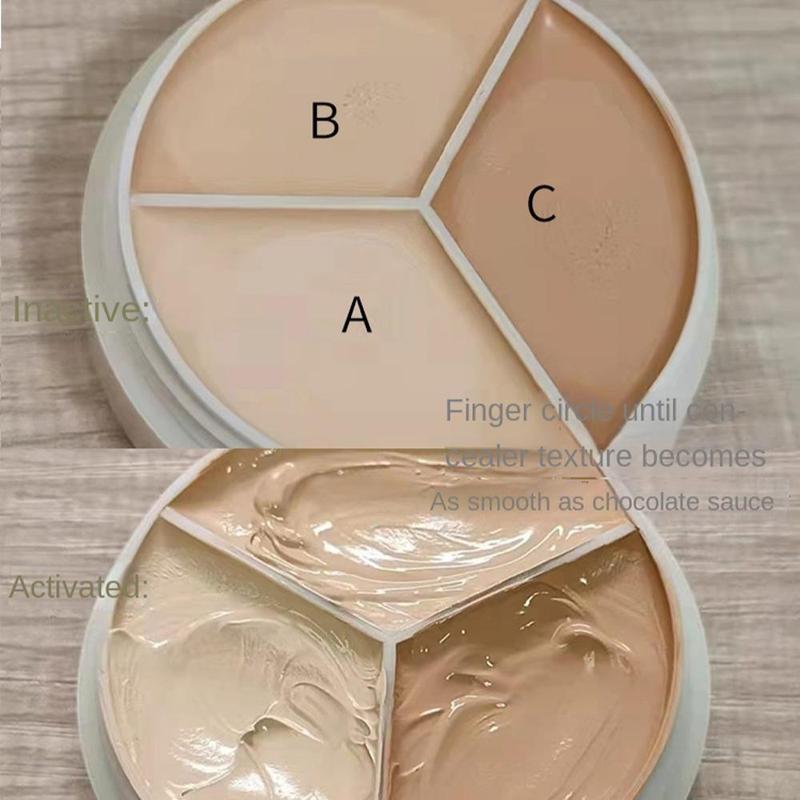 3-color Concealer Cream, Long-lasting Concealer Platte, Makeup Product for Women & Girls