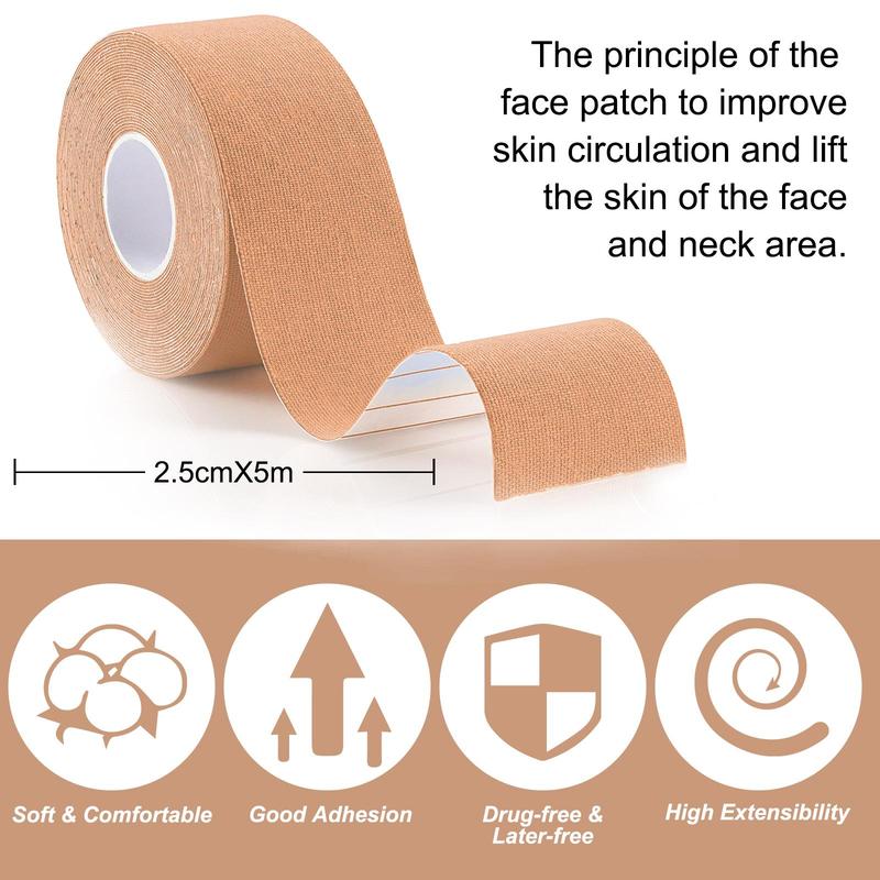 Facial Lift Tape, 2 Counts set Breathable Face Lifting Tape, High Elasticity Hypoallergenic Tape for Face & Neck Area, Skin Care Tools for Women, Christmas Gift