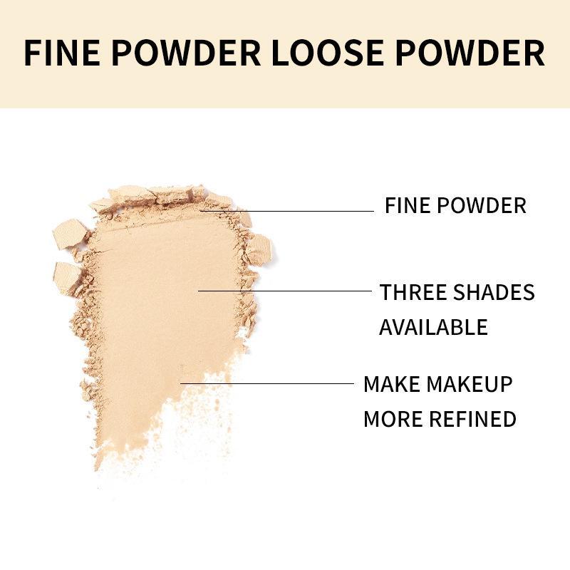 Long-wearing Loose Powder, Oil Control Matte Powder for All Occasions Makeup, Girls and Women, Face Makeup Accessories