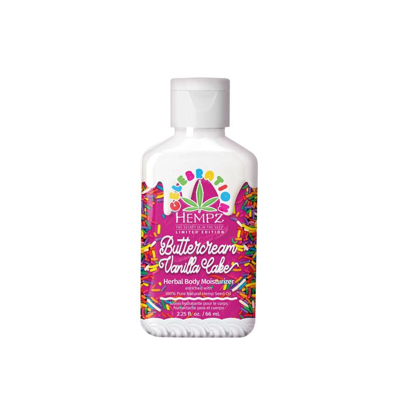 Travel-Size Celebration Buttercream Vanilla Cake Herbal Body Moisturizer