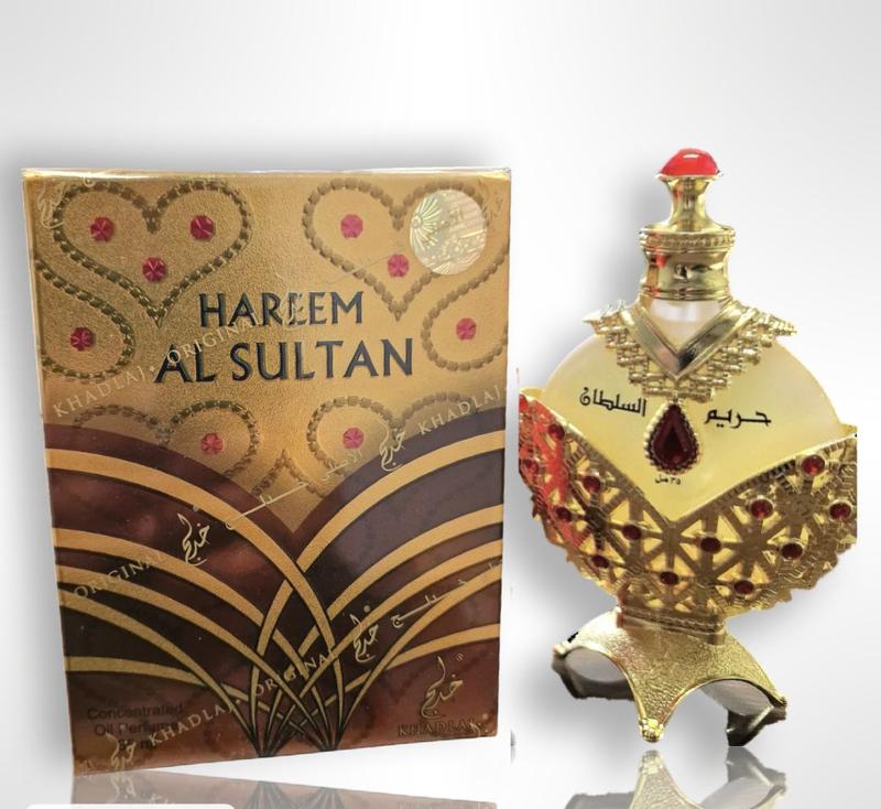 Khadlaj Hareem Al Sultan Gold Concentrated Perfume Oil Gold for Women, 1.18 Oz. - Trending Women’s Arabian perfume oil