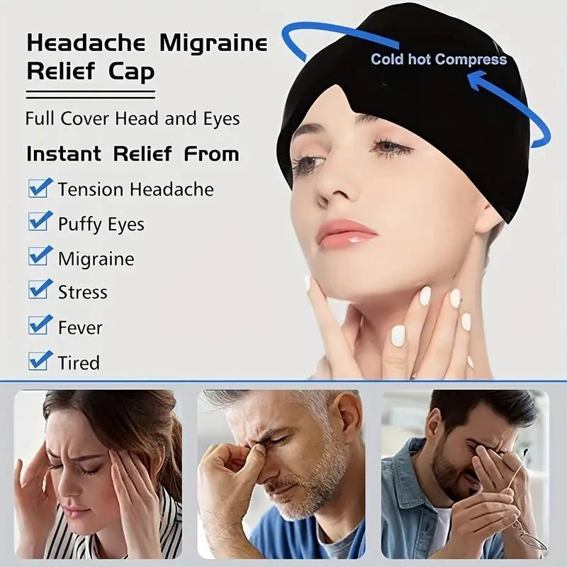 Portable Multifunctional Relief Cap, Hot & Cooling Care Head Cover, Elastic Head Mask For Skin Relaxation, Suitable for Men and Women