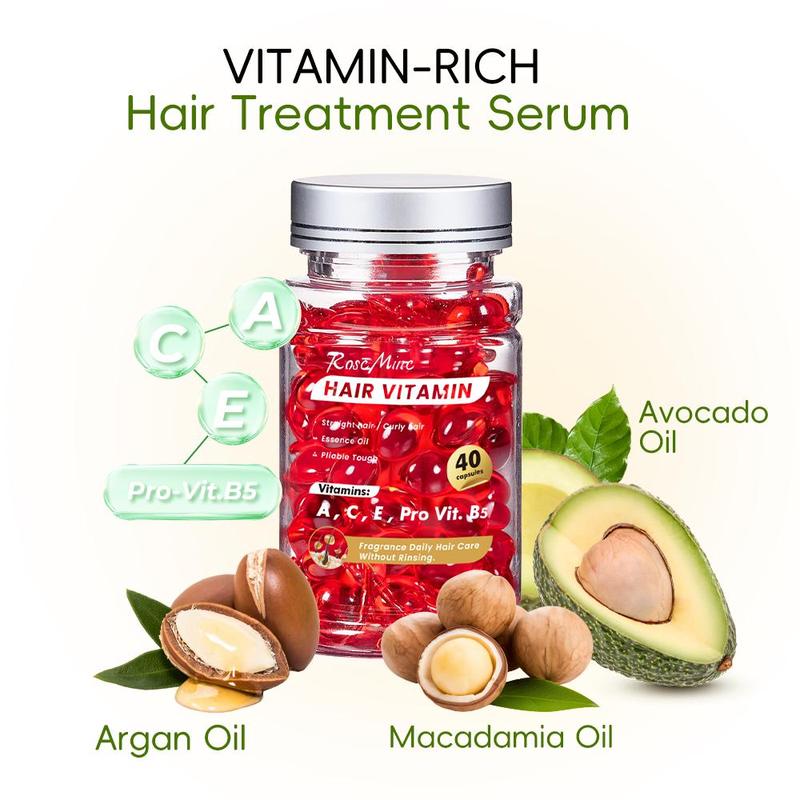 Vitamin Hair Essence Oil Capsules, Nourishing Hair Care Oil Capsules for Strengthening Hair, Natural Hair Care Products for Summer Gifts