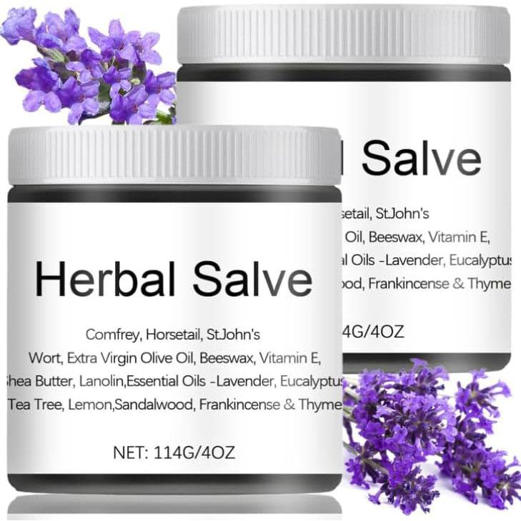 Organic Herbal Salve 4oz - Comfrey Organic Herbal Salve 2 Bottles body oil