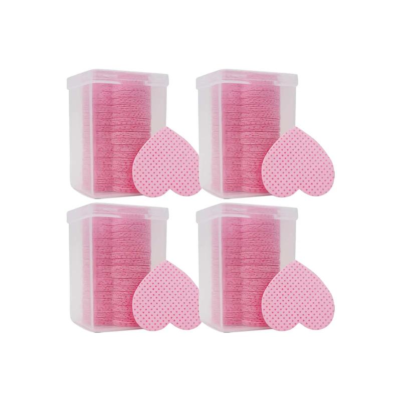 Heart Shaped Makeup Remover Pads, 1set 4sets Xmas Double Sided Dry Cleaning Wipe, Multi-purpose Non-woven Fabric Wipe, Cosmetic Cleaning Pads, Beauty & Personal Care Supplies, Christmas Gift