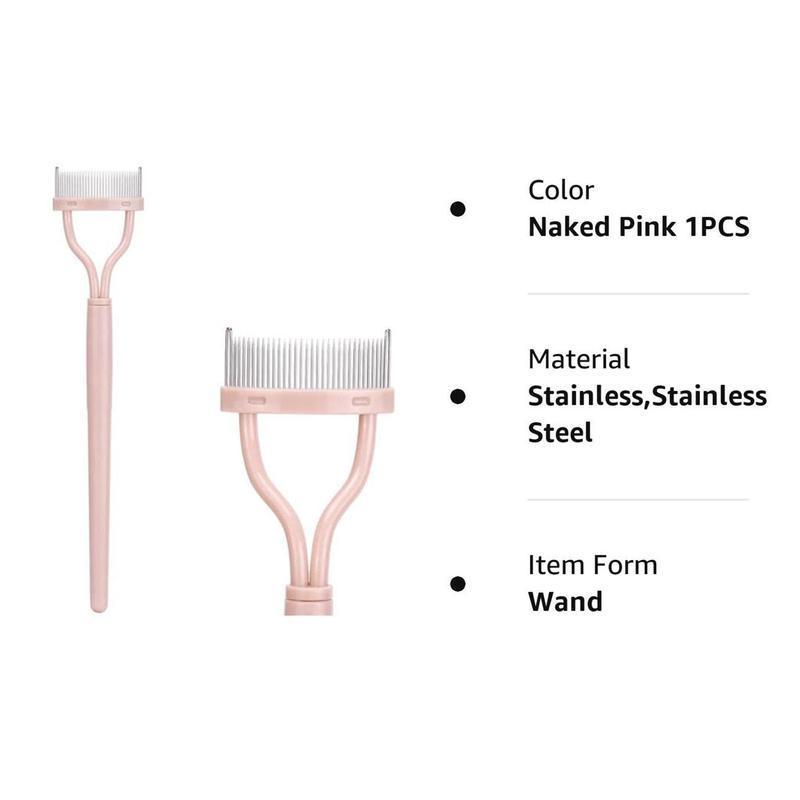 Portable Eyelash Comb, Foldable Semi-curved Steel Needle Eyelash Comb, Professional Makeup Tools For Women, Christmas Gift