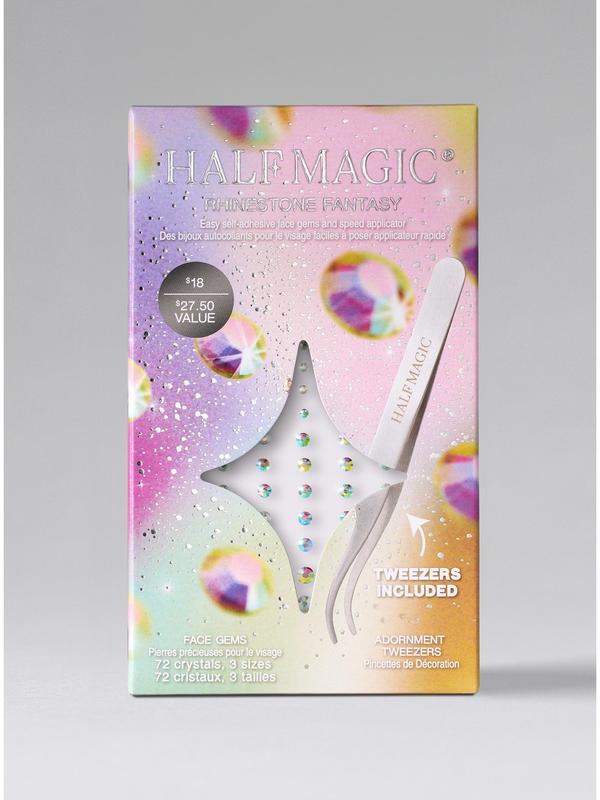 RHINESTONE FANTASY | Self-Adhesive Face Gems & Face Gem Tweezers Holiday Set