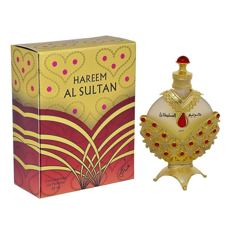 Khadlaj Hareem Al Sultan Gold Concentrated Perfume Oil Gold for Women, 1.18 Oz. - Trending Women’s Arabian perfume oil