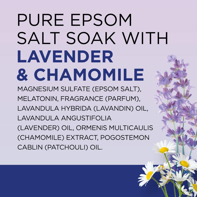 Dr Teal's Pure Epsom Salt Soak, Sleep Blend with Melatonin, Lavender & Chamomile, 3 lbs