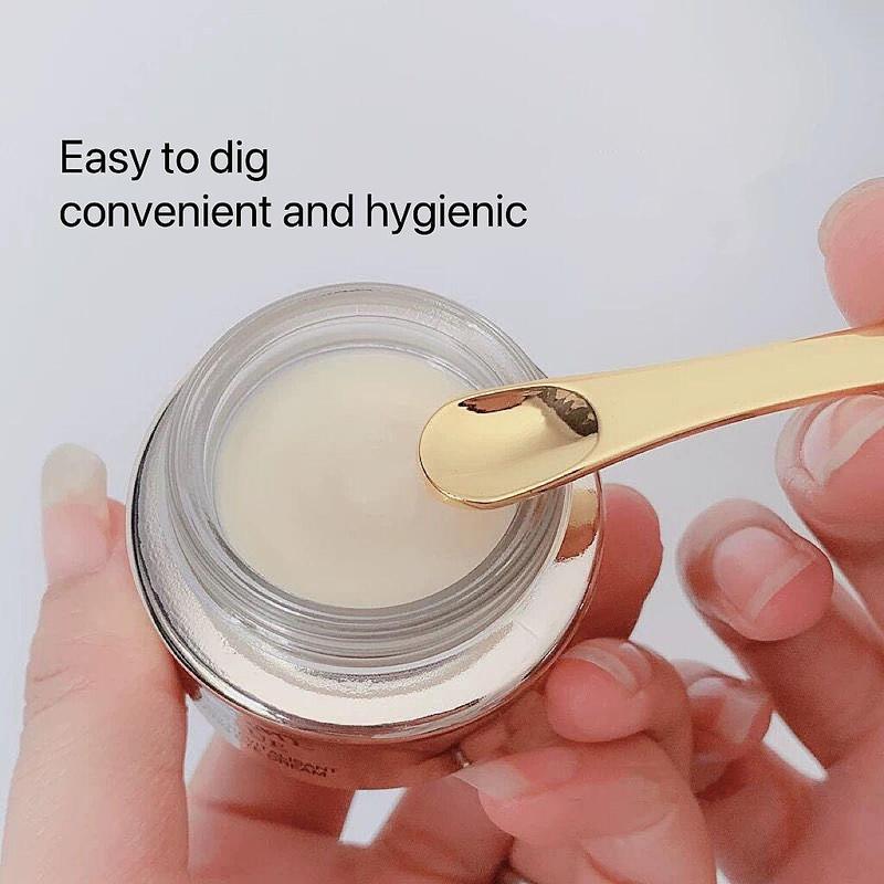 2pcs Mini Portable Eye Cream Spatula Set, Durable Reusable Eye Cream Spoon, Great For Facial Massage, Skincare Tool For Women Girls