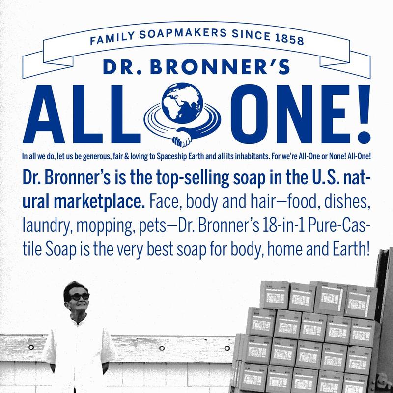 Dr. Bronner's - Pure-Castile Liquid Soap (Peppermint, 8 Ounce) - Made with Organic Oils, 18-in-1 shower  gel Body Care Body Wash