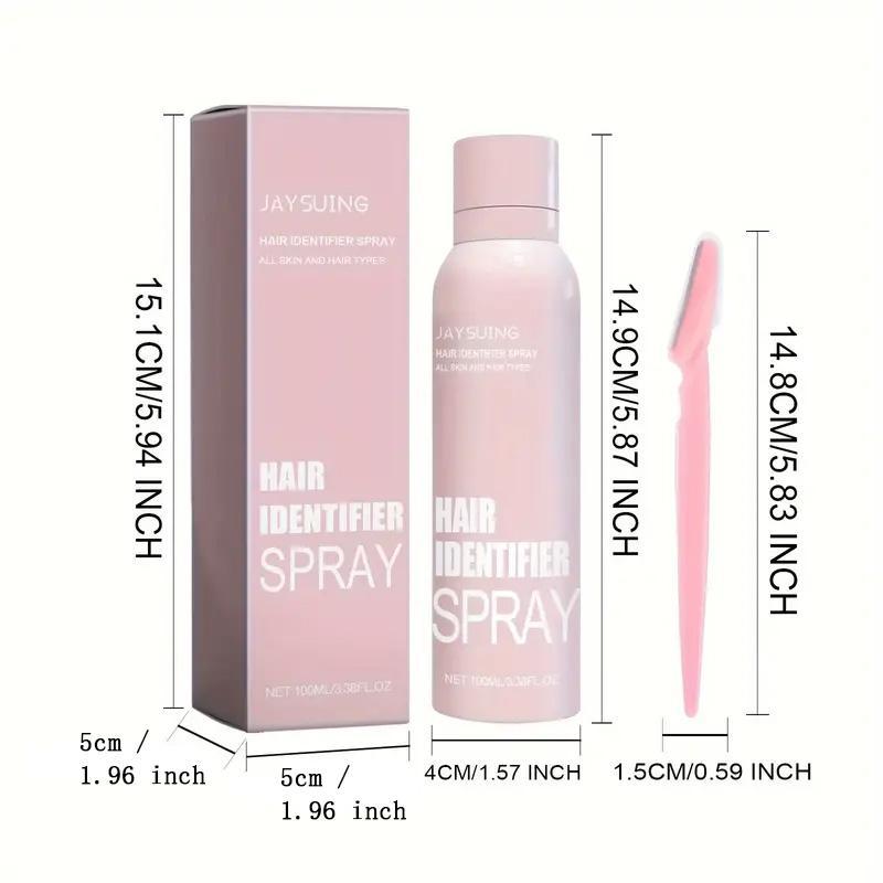 Hair Identifier Spray, 2 Counts Moisturizing Hair Removal Spray & 8 Counts Shaver, Facial Hair Removal Product for Women