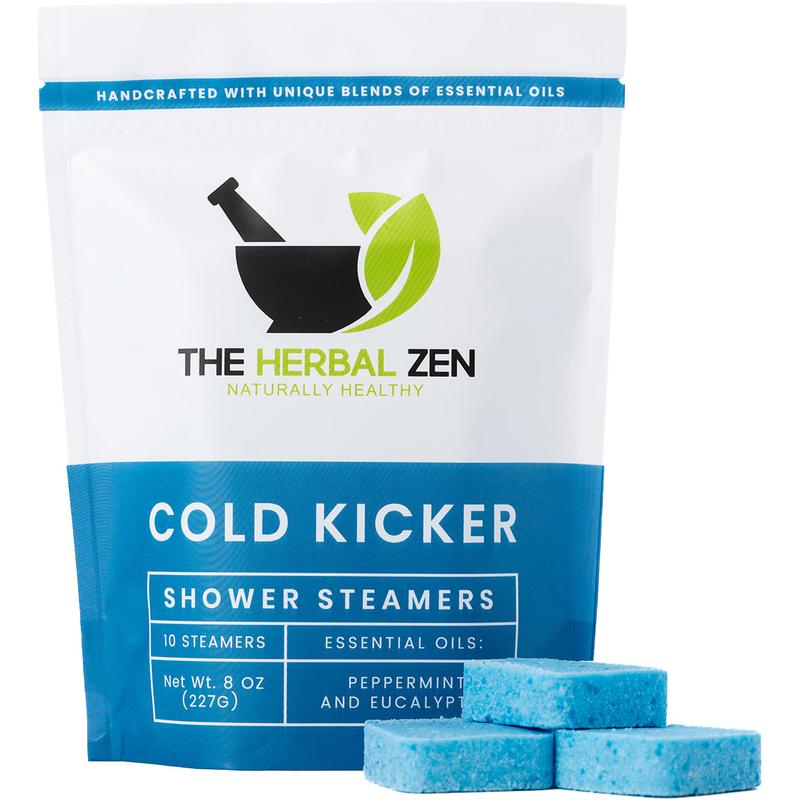 The Herbal Zen - Cold Kicker Eucalyptus Shower Steamers - Aroma Therapy for Body Wash and Skin Repair - Body Care