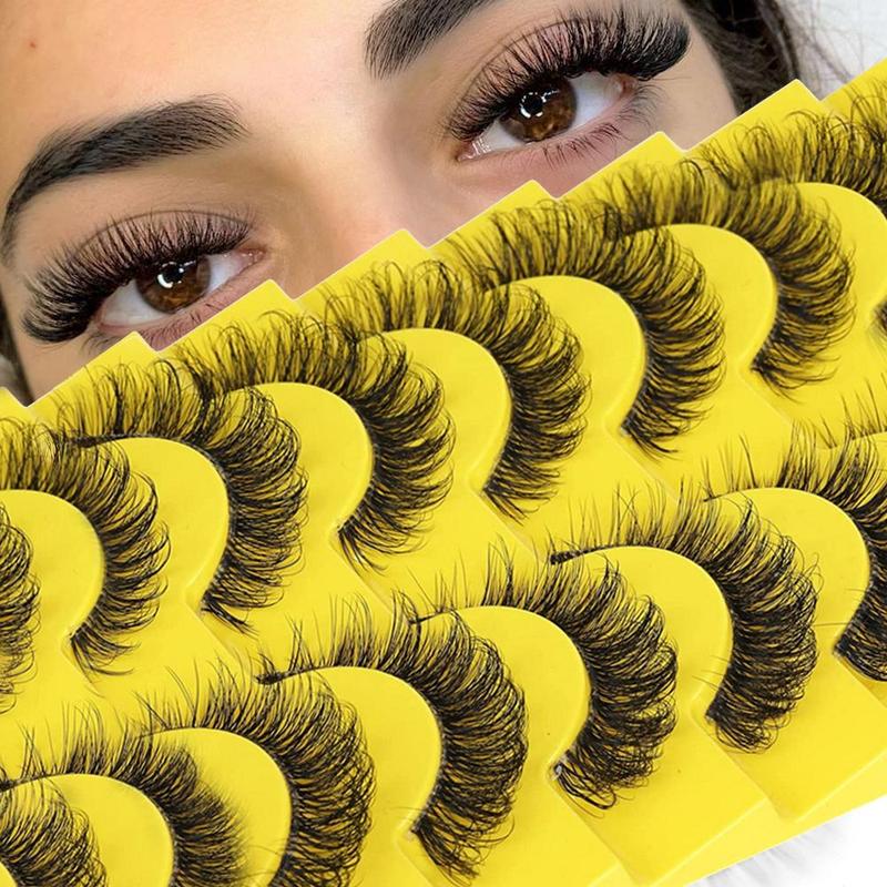 Fluffy Eyelashes, Individual Lashes, Strip Lashes, 10 Pairs 6D Eyelashes, Dramatic Lashes Eyelash Extension Makeup, Eyelashes Extensions, Summer Gift, Mini Makeup, Beetlejuice Makeup, Christmas Gift